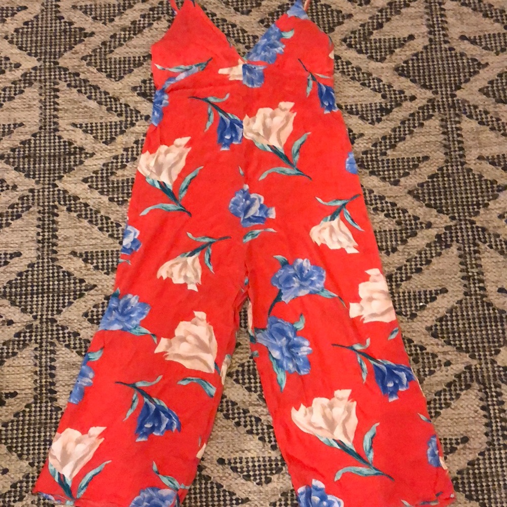 Crop leg jumpsuit